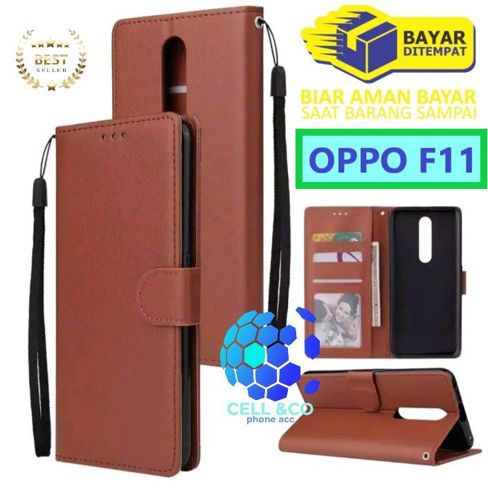 Flip cover OPPO F11 Flip case buka tutup kesing hp casing flip case leather wallet