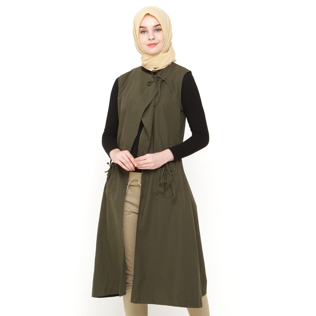 Baju muslim atasan cantik Outerwear cewek Rompi cantik Baju muslim atasan cantik Outerwear cewek Rompi cantik