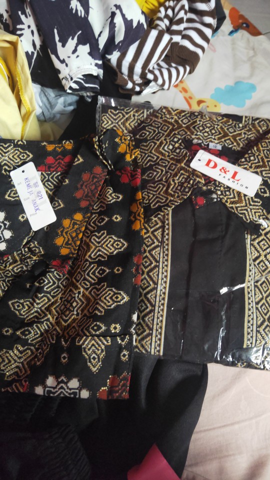 Kemeja Anak Laki Laki Batik Modern Toraja Prada Foil Model Klep Intip(real Pict)