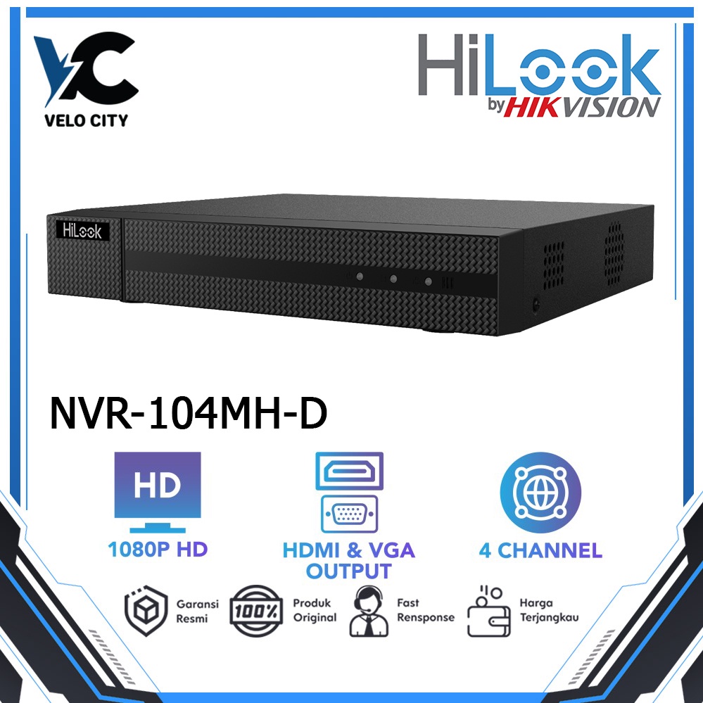 NVR CCTV Hilook Nvr-104Mh-D 4Ch  4 Channel Untuk IP Camera Garansi 2th