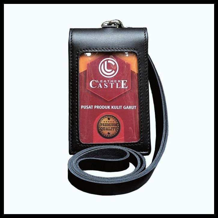

SALE NAME TAG ID CARD HOLDER DOUBLE MAGNET TALI KULIT WARNA HITAM SALE