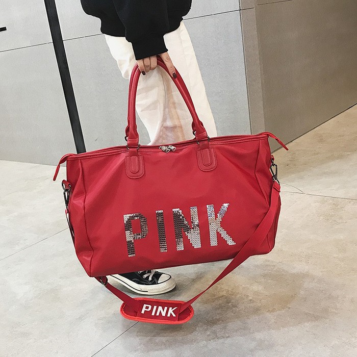 TAS VICTORIA SECRET TAS GYM FITNESS CEWEK PINK BLING