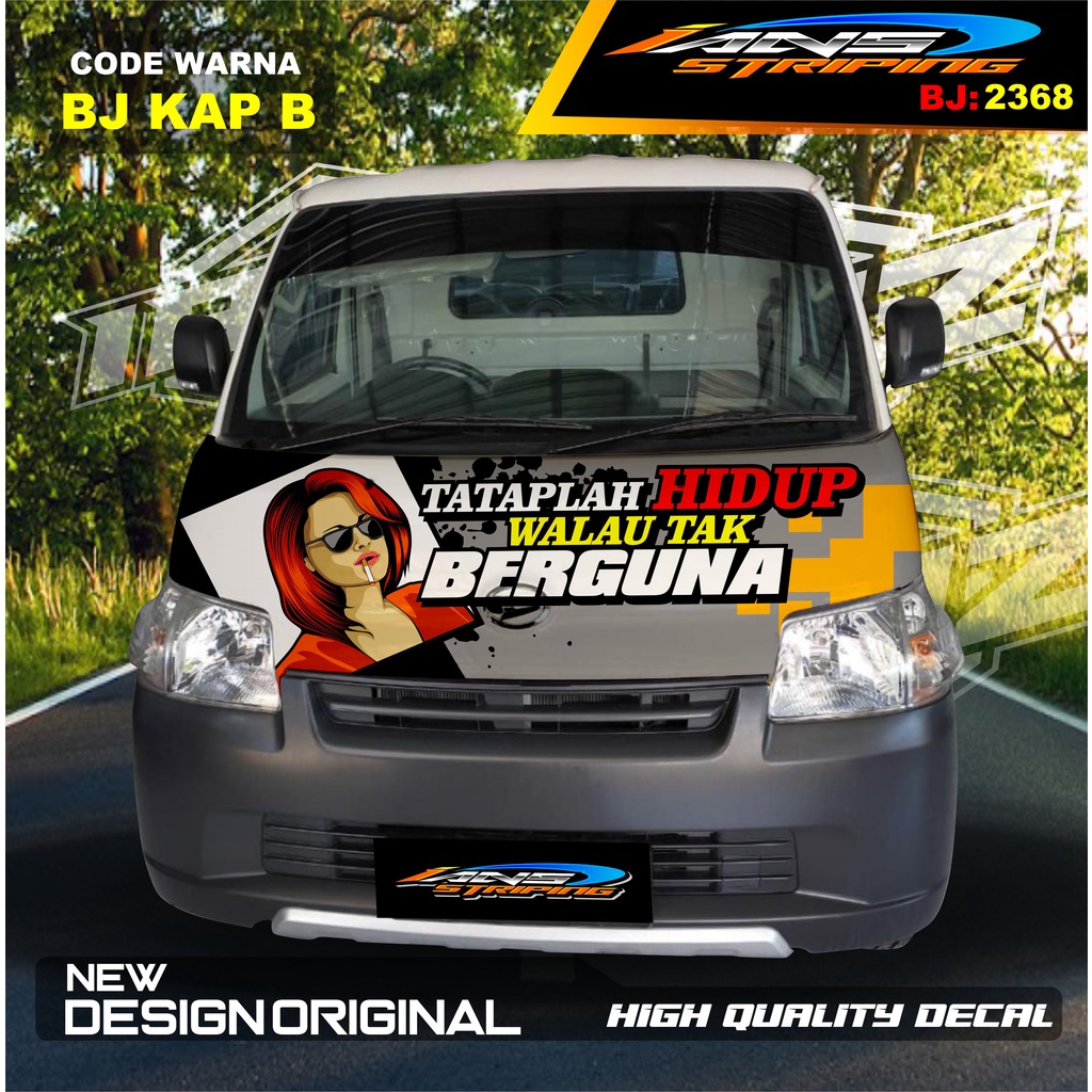 STIKER KAP KABIN DEPAN MOBIL GRANMAX PICK UP / VARIASI STIKER KABIN DEPAN PICK UP / DECAL STIKER KABIN CARRY PICK UP L300 DLL