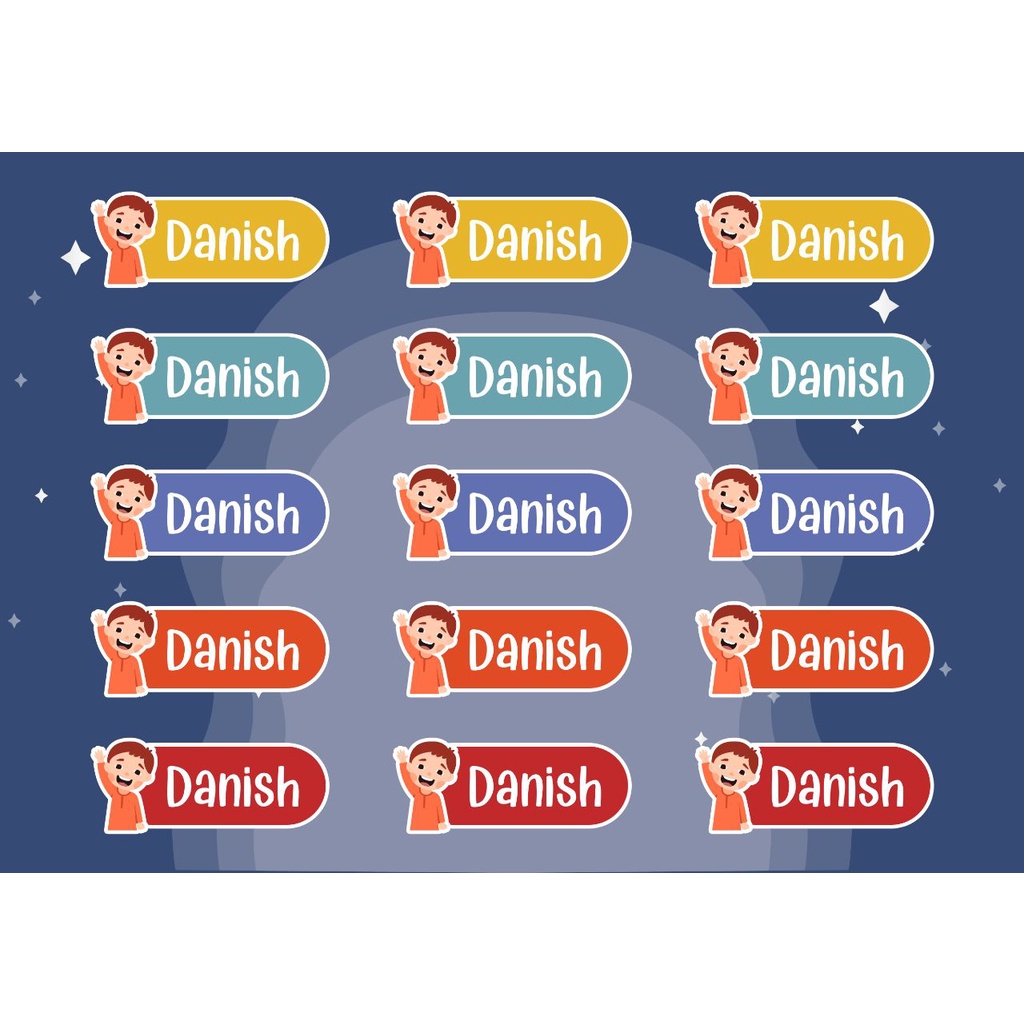 

Sticker Anak (LABEL NAMA BUKU PELAJARAN/ALAT MAKAN/ALAT TULIS)