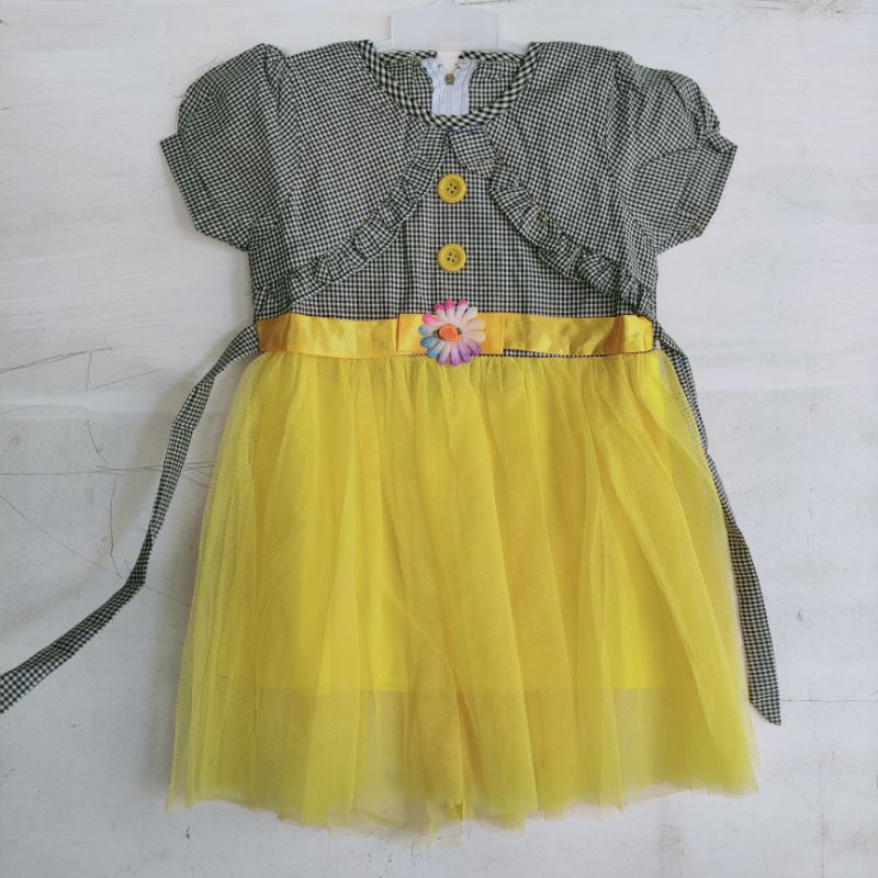 Dress anak 1 2 2,5 tahun rompi tutu gaun anak cewek baju anak perempuan ( dress rompitutu )