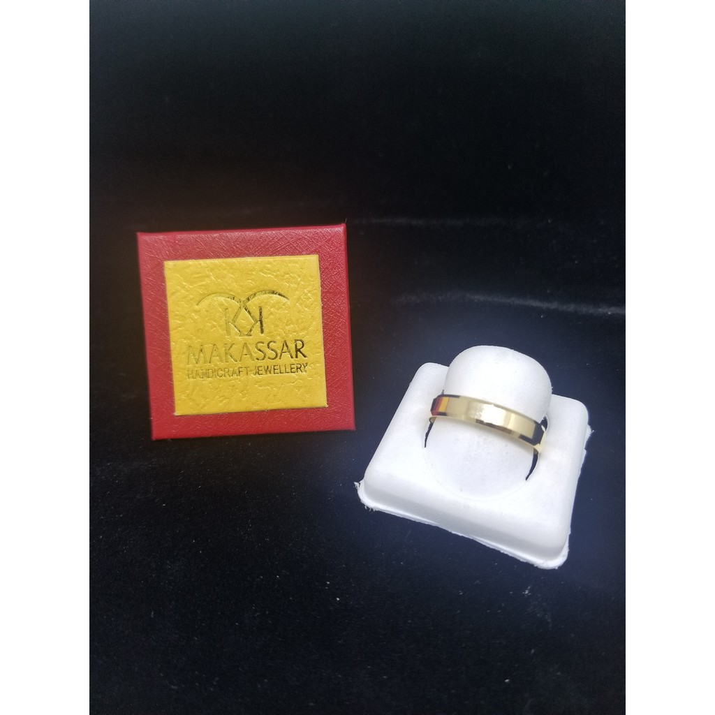 Cincin Emas Asli Kawin Polos Kadar 875 Kualitas Tinggi