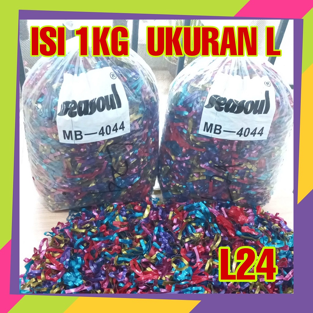 1814 [Grosir] isi 1kg karet Jepang ukuran L warna metalik