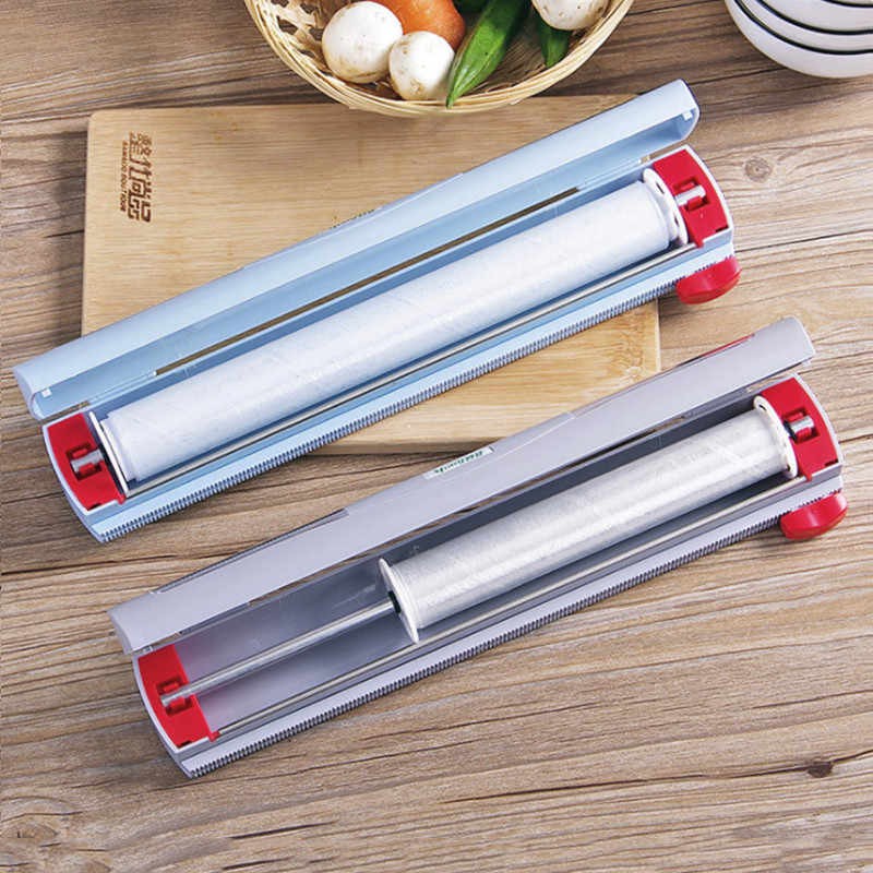 Alat Potong Plastik Plastic Cling Wrap Dispenser - Foil Paper Wrapping Food Cutter Holder (COD) terbaru Murah BERKUALITAS