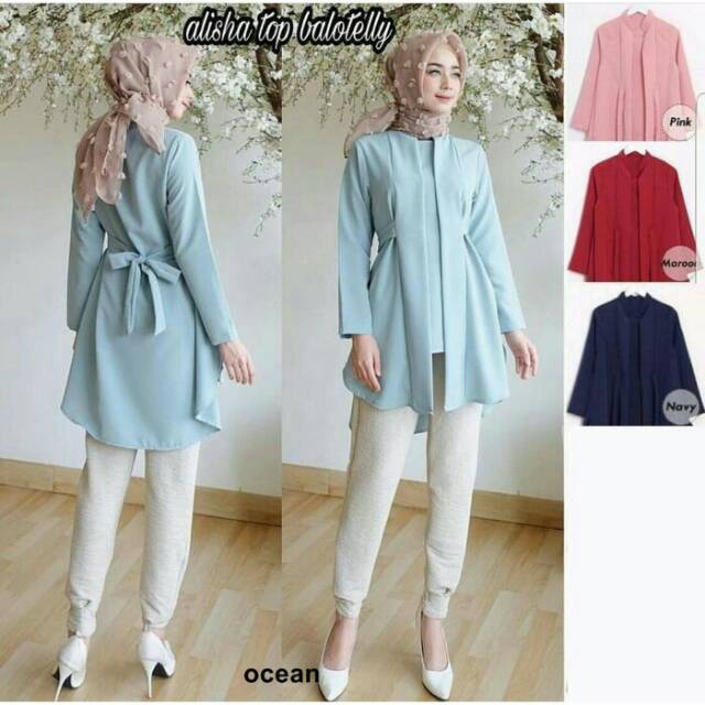 Tunik dress gamis kekinian termurah calita tunik