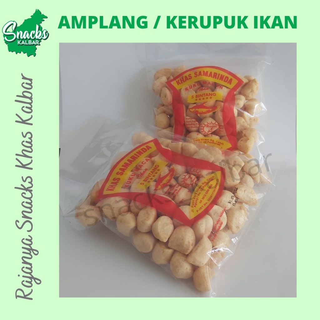 

Amplang / Kerupuk Ikan Pipih Belida Belidak "Kuku Macan Samarinda" 100 Gram Khas Pontianak