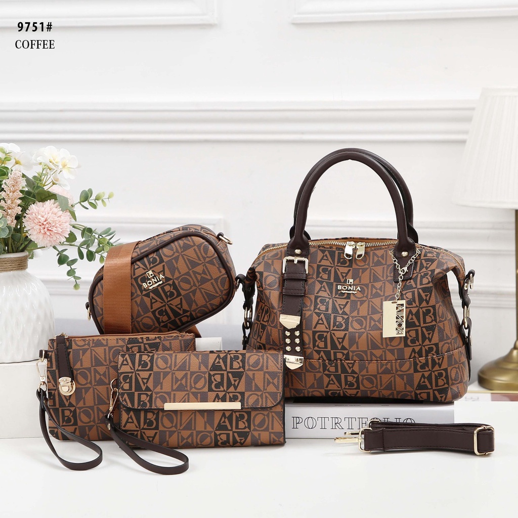 BO Classic Satchel Bag 4in1 #9751 Baru Top Handle Bags