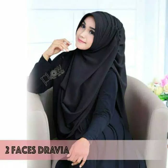 jilbab pastan dravia 2face diamond