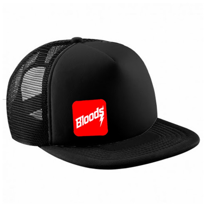 STORE JAYA Topi Snapback Jaring Distro Bloods Logo Premium / storecuan92