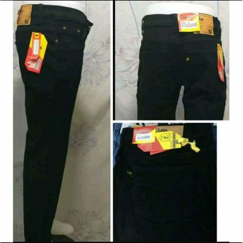 Celana jeans slimfit LOIS Navy , Hitam , Biru muda