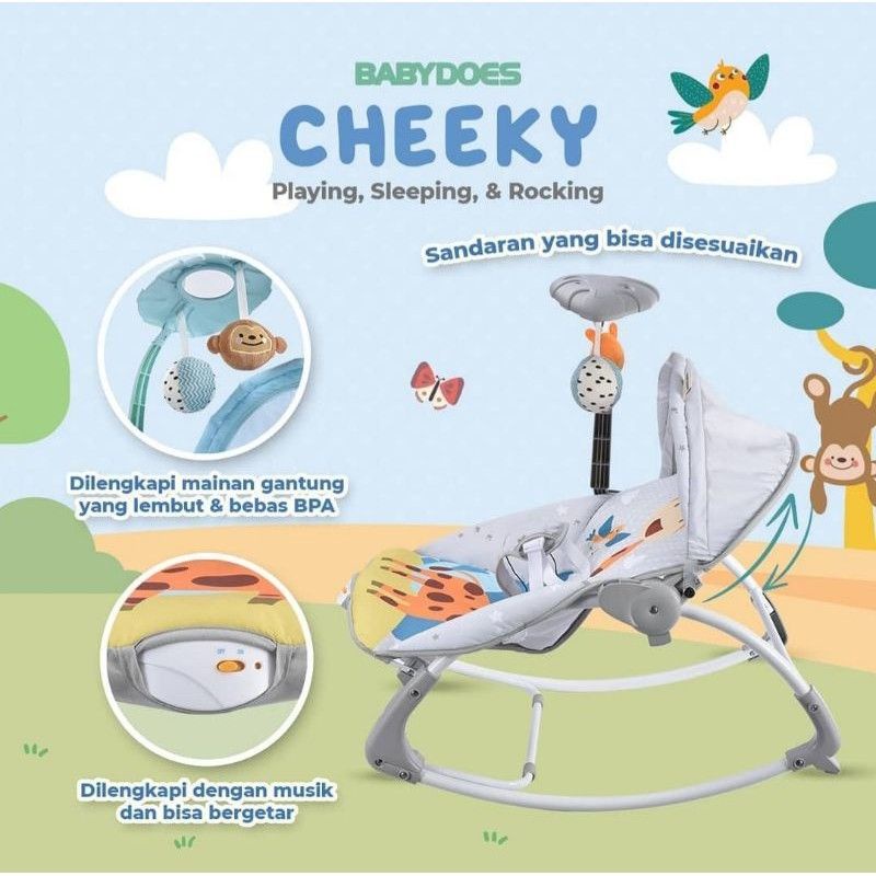 Bouncer Rocker Babydoes Cheeky Ayun Manual / 10 in 1 Premium Bouncer Sugar Baby / Pliko Hammock/ 11in1 Pliko Piccola / Bassinet 5in1 Cocolatte