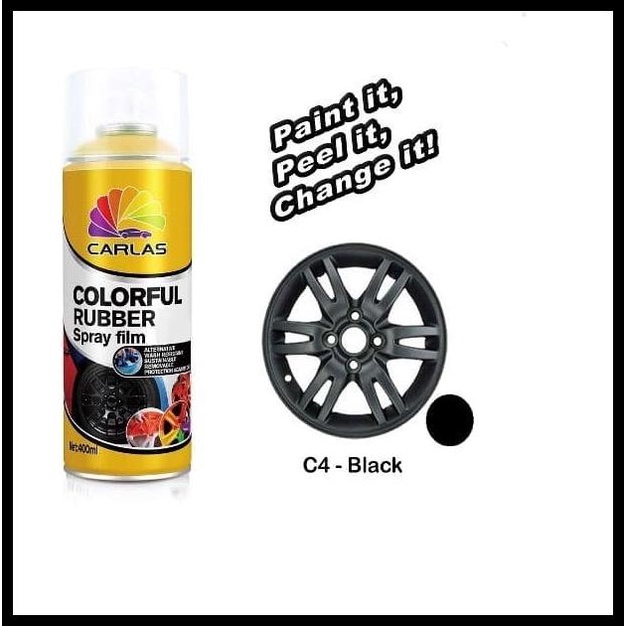 

TERBARUU!! Carlas Rubber Paint Black C4 - Hitam Doff PROMO