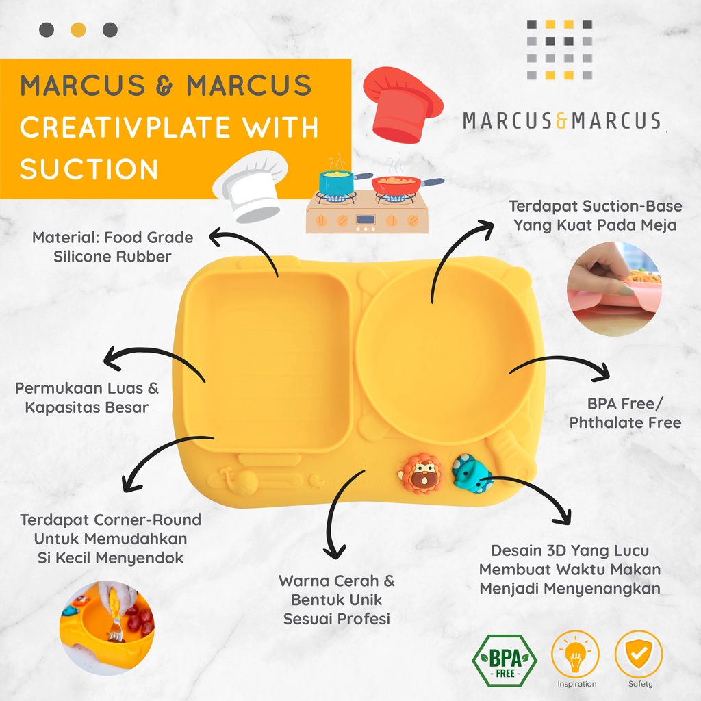 MARCUS &amp; MARCUS CREATIVPLATE WITH SUCTION