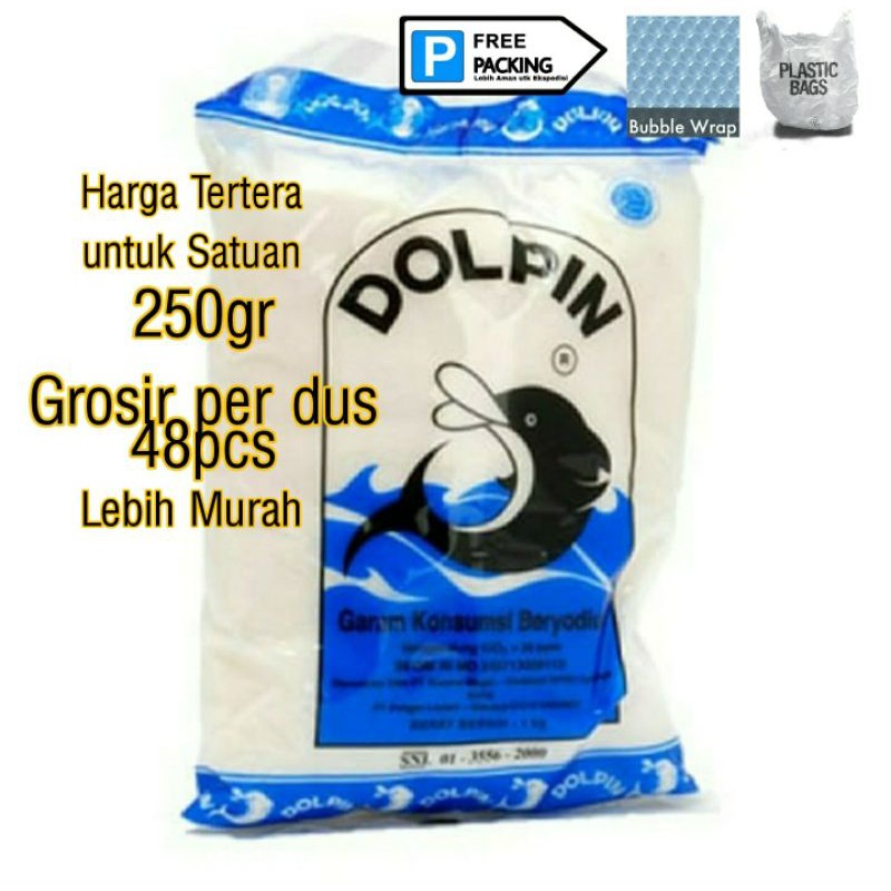 Garam Meja Dolpin / Lumba Lumba kemasan 250 gr