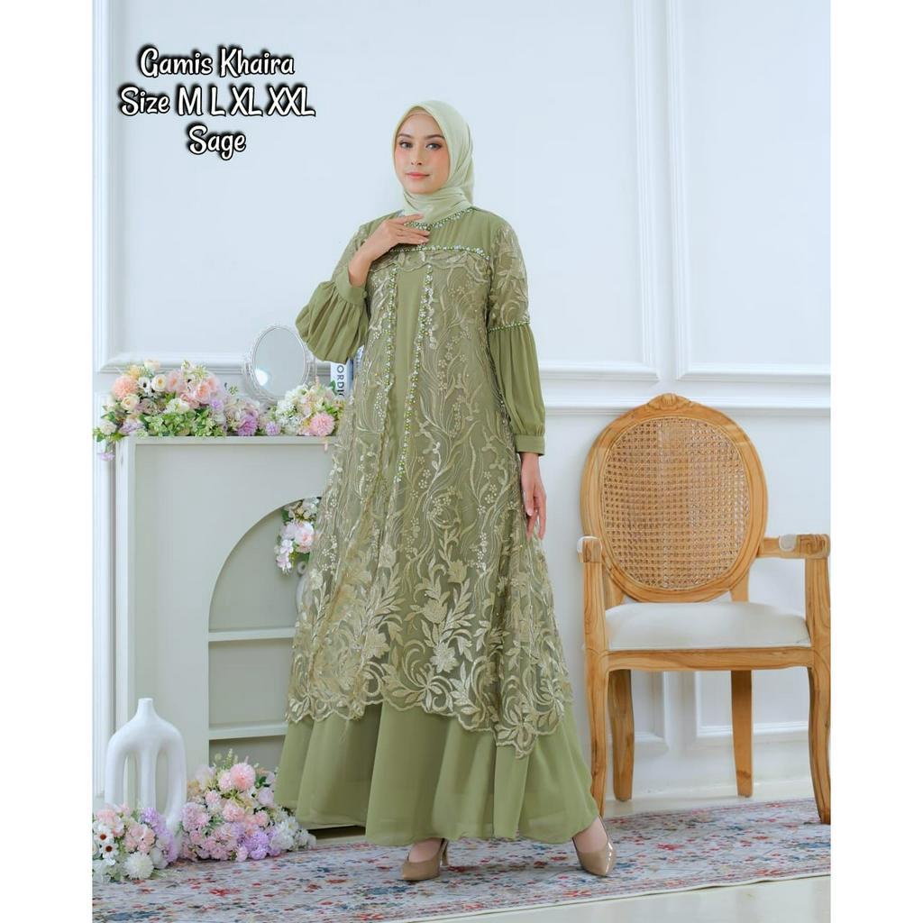 KHAIRA DRESS / KEBAYA SERAGAMAN //GAMIS PESTA DAN KONDANGAN TERBARU//GAMIS BROKAT