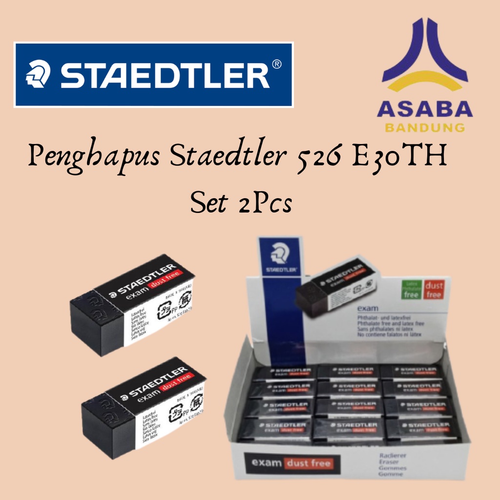 

Asaba Bandung - Penghapus Hitam Staedler Kecil 526 E30 / Black Eraser Set 2 Pcs