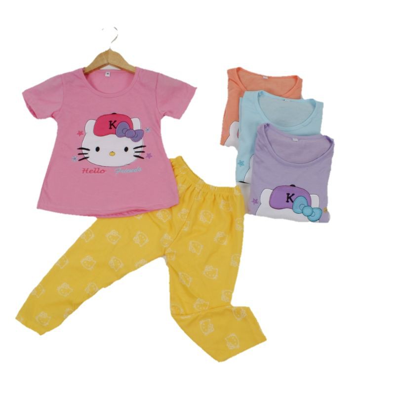 SETELAN CELANA LEGGING PAKAIAN BAJU ANAK PEREMPUAN 2-5 TAHUN MOTIF CUTE