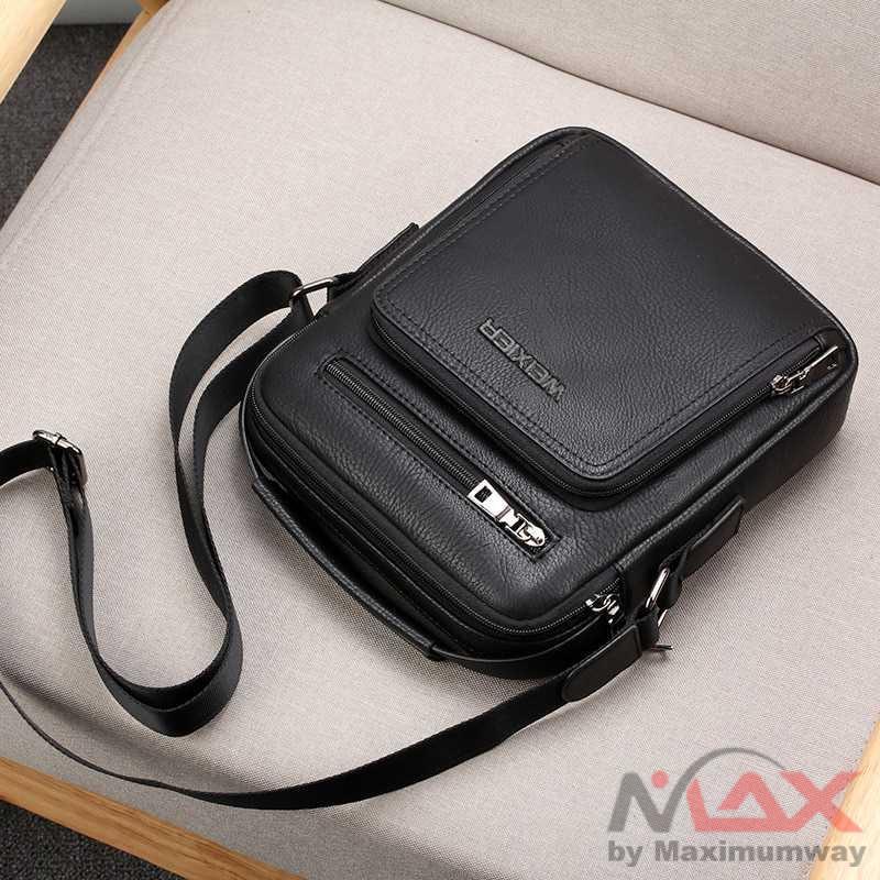 Tas Kerja Selempang Pria Kulit PREMIUM Tas Bisnis Tas Kantor Bagus Import exclusive Tas sultan Tas mahal WEIXIER New Fashion PU Leather Men Designer High Quality Shoulder Bag Casual Zipper Office Messenger Bags