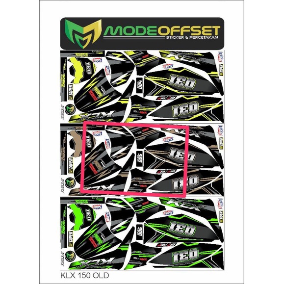 Decal Sticker Striping Variasi Fullbody KLX 150 Lama (KLX L - KLX S  - DTRACKER Lama) 2009-2014 stik