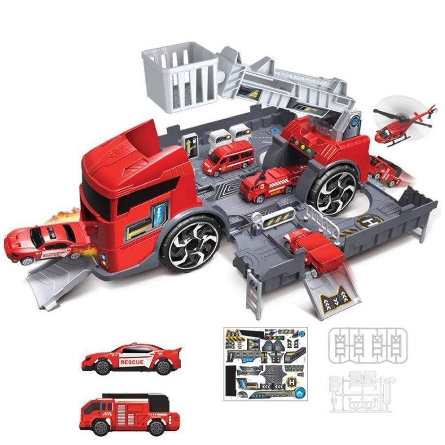 MWN Mainan Super Storage Truck Fearless Fire Merah No.P904-A