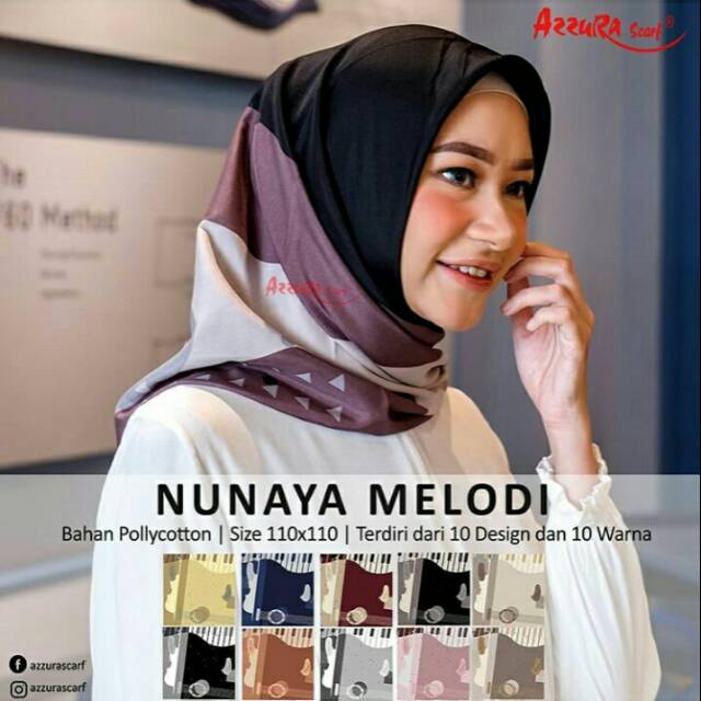 Nunaya Melodi Jilbab Segiempat By Azzura