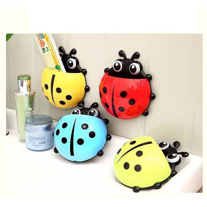 TERBARU!! Tempat Sikat Gigi &amp; Odol Motif Kumbang / Tempat odol sikat gigi ladybug