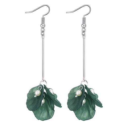 LRC anting gantung Elegant  Flower Shape Decorated Earrings