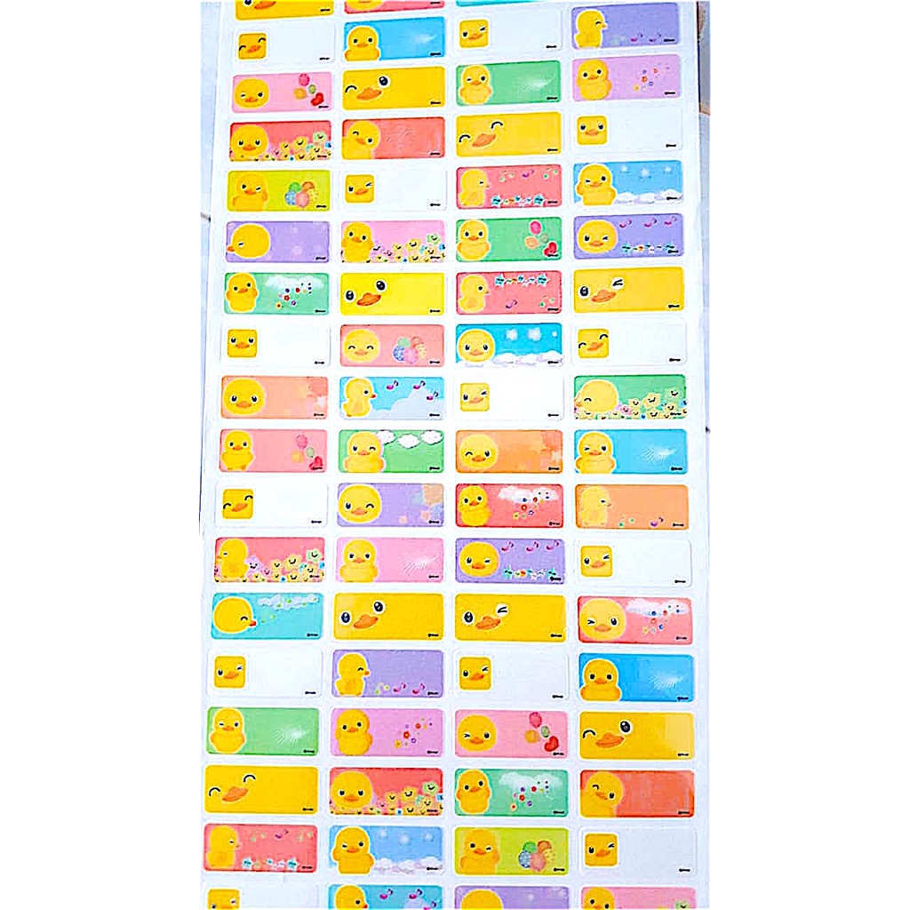 

Label nama anti air stiker waterproof Premium Baby yellow Duck Ori