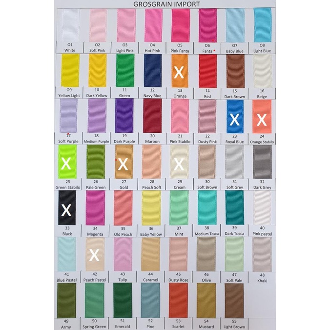 

Sale!!! Pita Grosgrain Polos Import 1" (2.5Cm) 100 Yard - Paling Dicari
