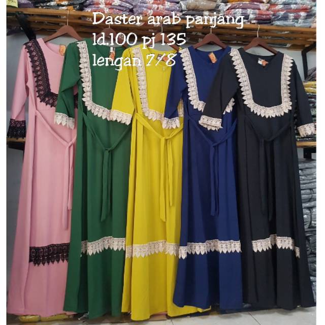 Daster Arab fit to L melar sampai XL bahan lemonskin