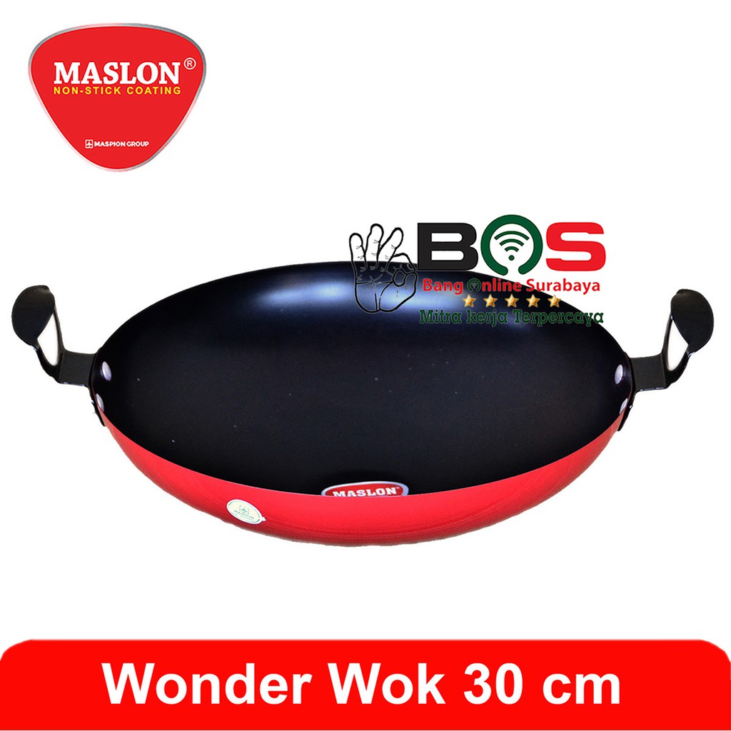 Wajan Penggorengan Maspion Maslon Jawa Wonder Wok 30 CM