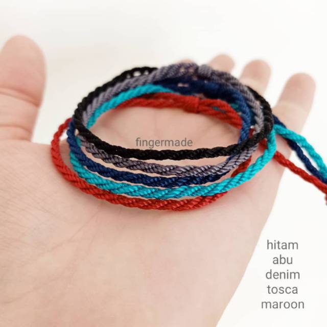 Fingermade Gelang Tali Nylon Polos