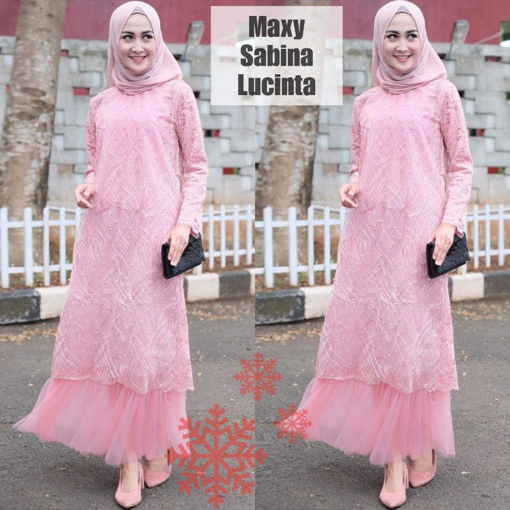 MAXI SABINA LUCINTA Ed / MAXI DRESS BRUKAT MEWAH