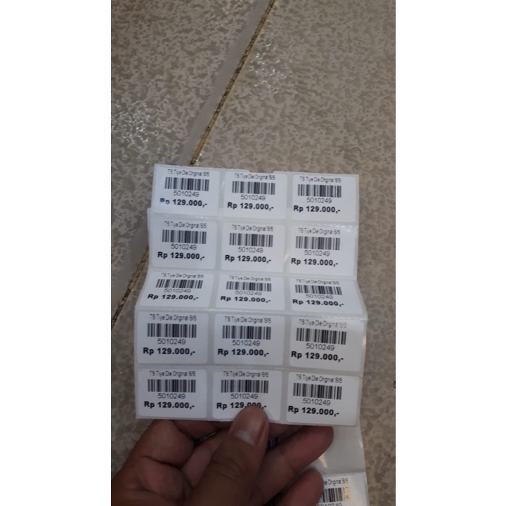 

Barcode harga label toko/butik/distro