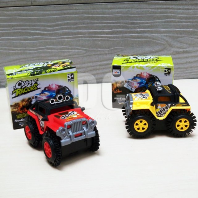 Tumbling Car Crazy Racers Mainan Mobil Jeep Mini Jungkir Balik