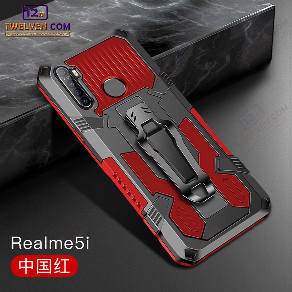 Case Shockproof Realme 5 / Realme 5i / Realme 5 Pro / Realme 6 / Realme 7 / Realme 7 Pro / Realme 7i / Realme 8 / Realme 8i / Realme 8 Pro / Realme 9 / Realme 9i / Realme 9 Pro  - Armor Hardcase Stand Clip