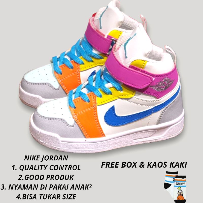 Sepatu Sneakers Anak Perempuan N*ike Jordan Grade Original-4 Import Fashion