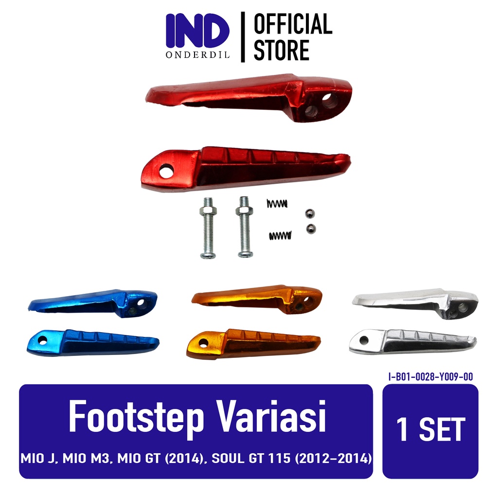 IND Onderdil Footstep-Barstep-Pijakan-Injekan-Foot-Bar-Step Belakang Variasi Mio J-GT-Soul GT 115-M3