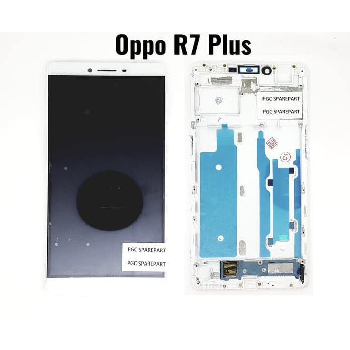 Lcd Touchscreen Fullset Plus Frame Original Oem Oppo R7 Plus / R7+ - Putih F2B4