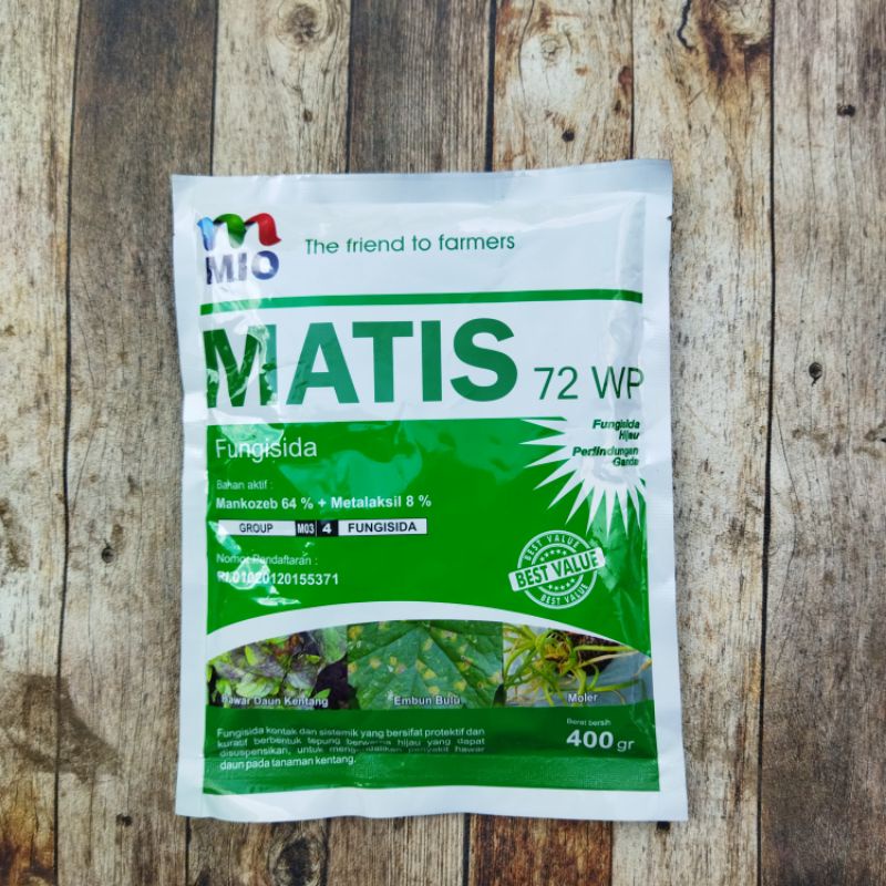 FUNGISIDA MANKOZEB 64 + METALAKSIL MATIS 400 GRAM