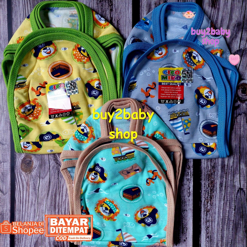 Popok bayi model tali animal series Cico Miko 0-3 Bulan isi 12 PCS