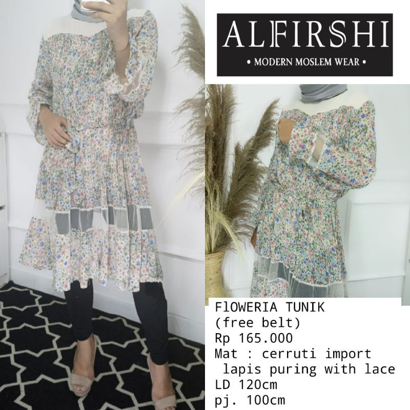 Tunik Floweria ( Tunik bunga Import)