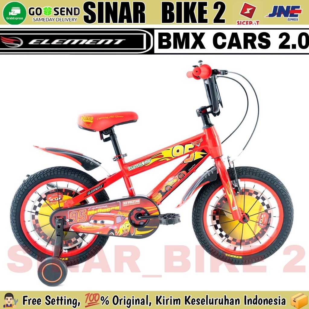 Sepeda Anak Laki BMX ELEMENT 16 &amp; 18 Inch CARS 2.0 KNALPOT