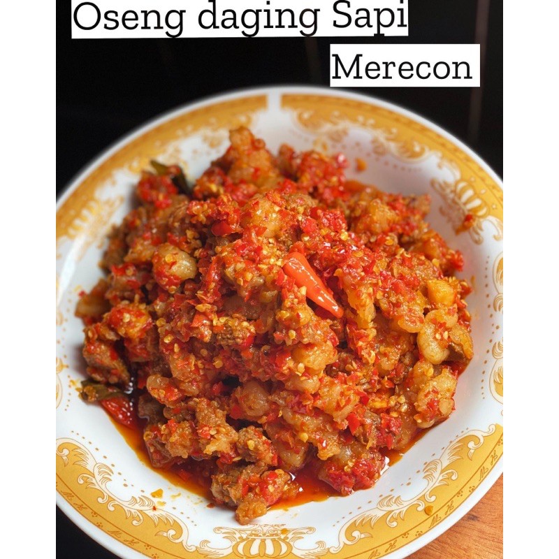 

Oseng daging sapi Merecon / Sambel Enak guri / sambel siap saji 220ml