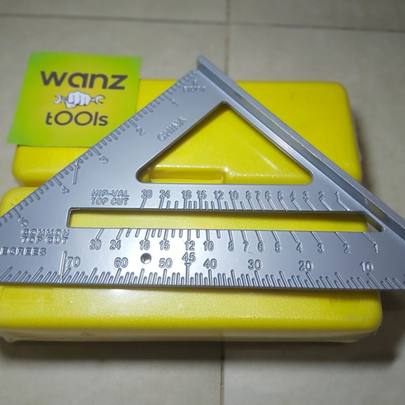 

Penggaris Segitiga Siku 7inch Alloy Speed Square Alumunium Woodworking 7inc 7348