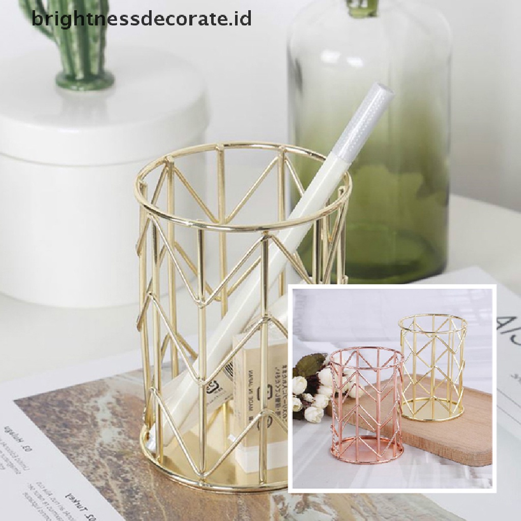 [birth] 1PC Hollow Pen Pencil Pot Holder Makeup Brushes Storage Desk Container Organizer [ID]